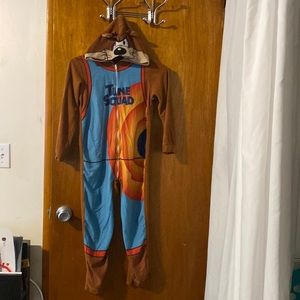 Space Jam Tube Squad Hooded footless pajamas.